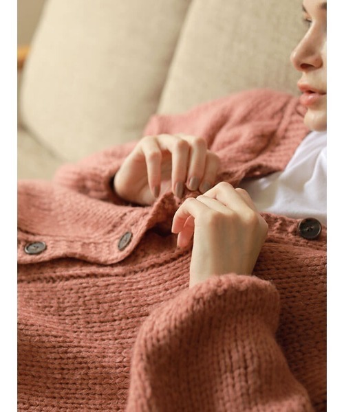 ACYM（アシーム）の「Lily knit カーディガン（ニット/セーター・レディース・ピンク/アイボリー・FREE）」の10枚目の写真