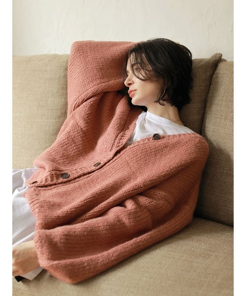 ACYM（アシーム）の「Lily knit カーディガン（ニット/セーター・レディース・ピンク/アイボリー・FREE）」の8枚目の写真