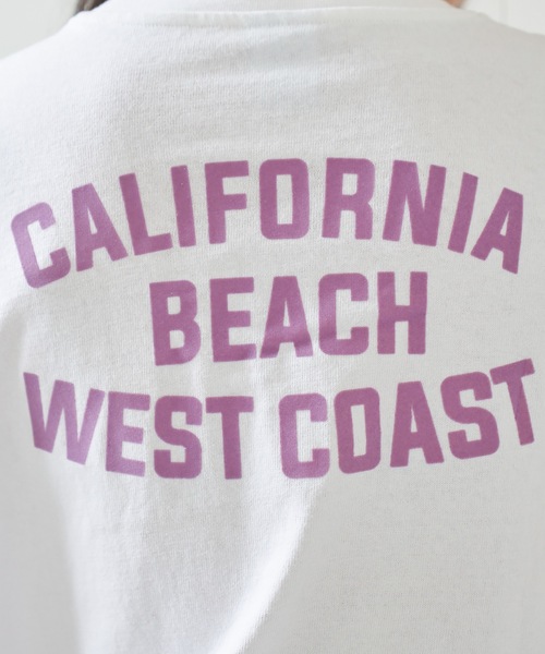 Ocean Pacific(オーシャンパシフィック)の「【OP:オーピー】レディース 胸ポケット バックプリントロングTシャツ(Tシャツ/カットソー・レディース・ホワイト/パープル/グリーン/チャコール・MEDIUM/LARGE/X-LARGE)」の19枚目の写真