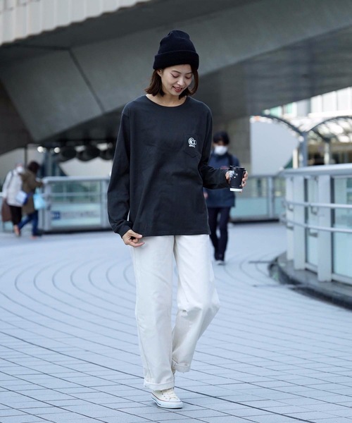 Ocean Pacific(オーシャンパシフィック)の「【OP:オーピー】レディース 胸ポケット バックプリントロングTシャツ(Tシャツ/カットソー・レディース・ホワイト/パープル/グリーン/チャコール・MEDIUM/LARGE/X-LARGE)」の20枚目の写真
