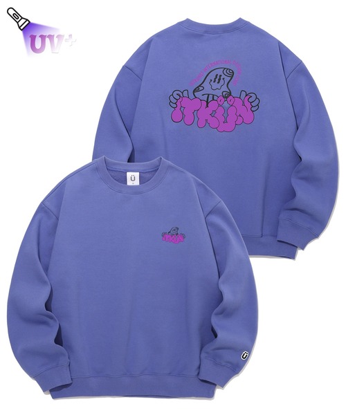 ISTKUNST(イストクンスト)の「【ISTKUNST】ITKUN MUSHROOM SWEATSHIRTS / イストクンスト マッシュルーム グラフィック 蓄光 スウェットシャツ(スウェット・メンズ・パープル/グレー/イエロー・MEDIUM/LARGE)」の18枚目の写真