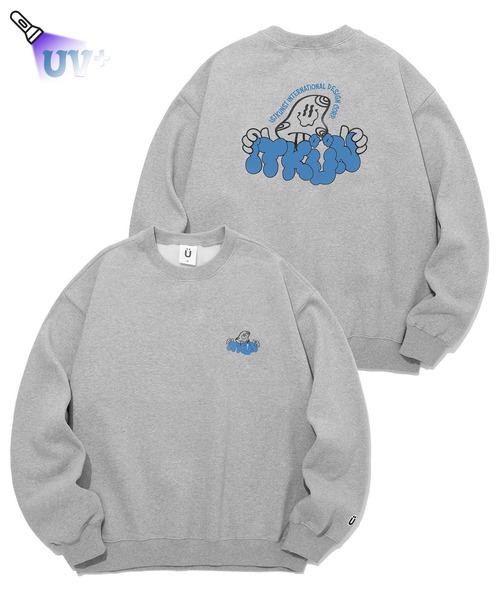 ISTKUNST(イストクンスト)の「【ISTKUNST】ITKUN MUSHROOM SWEATSHIRTS / イストクンスト マッシュルーム グラフィック 蓄光 スウェットシャツ(スウェット・メンズ・パープル/グレー/イエロー・MEDIUM/LARGE)」の8枚目の写真