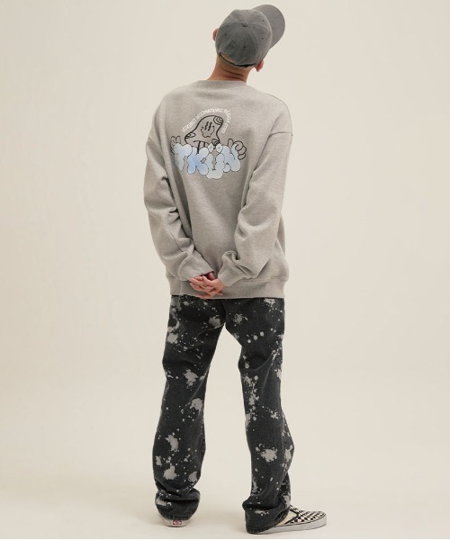 ISTKUNST(イストクンスト)の「【ISTKUNST】ITKUN MUSHROOM SWEATSHIRTS / イストクンスト マッシュルーム グラフィック 蓄光 スウェットシャツ(スウェット・メンズ・パープル/グレー/イエロー・MEDIUM/LARGE)」の7枚目の写真