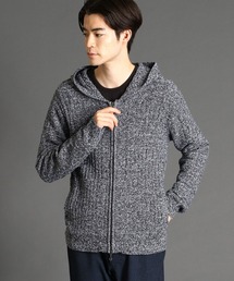 NICOLE CLUB FOR MEN | バスケットジャカードニットブルゾン(ニット/セーター)