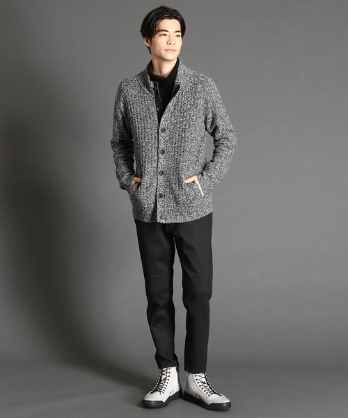 NICOLE CLUB FOR MEN（ニコルクラブフォーメン）の「バスケットジャカードニットブルゾン（ニット/セーター・メンズ・ホワイト系その他/ブラック系その他/ホワイト系その他2/ブラック系その他3・MEDIUM/LARGE/X-LARGE）」の16枚目の写真