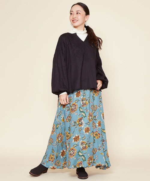 チャイハネ（チャイハネ）の「【チャイハネ】yul フラチル刺繍トップス（シャツ/ブラウス・レディース・ブラック/マスタード/グリーン・FREE）」の13枚目の写真