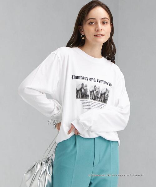 GOOD ROCK SPEED（グッドロックスピード）の「【別注】＜GOOD ROCK SPEED＞ LIFE ロングスリーブ フォト Tシャツ カットソー（Tシャツ/カットソー・レディース・ブラック/オフホワイト/その他1・FREE）」の2枚目の写真