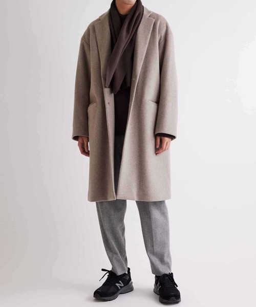 ADAM ET ROPE'(アダムエロペ)の「マフラー付き モックネックミラノリブオーバーサイズニット【GIFT】(ニット/セーター・メンズ・ダークブラウン/ベージュ/オフホワイト/ブルー・M/L)」の21枚目の写真
