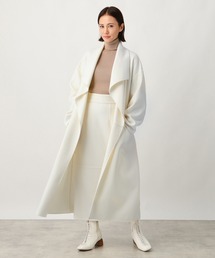 Ezick | リバーメルトンロングコート(ステンカラーコート)