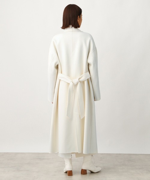 Ezick（エジック）の「リバーメルトンロングコート（ステンカラーコート・レディース・ホワイト/ブラック/カーキ・SMALL/MEDIUM）」の13枚目の写真