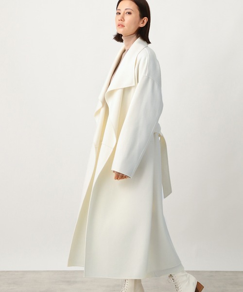 Ezick（エジック）の「リバーメルトンロングコート（ステンカラーコート・レディース・ホワイト/ブラック/カーキ・SMALL/MEDIUM）」の19枚目の写真