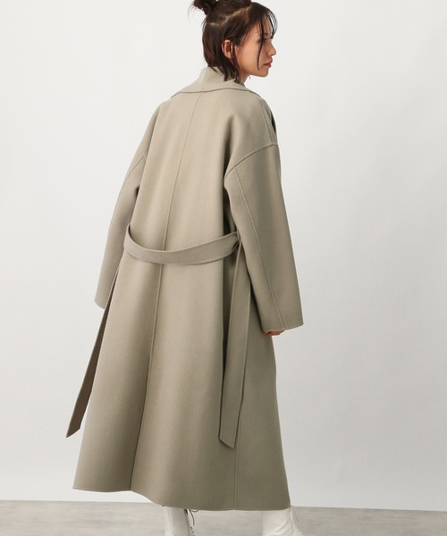 Ezick（エジック）の「リバーメルトンロングコート（ステンカラーコート・レディース・ホワイト/ブラック/カーキ・SMALL/MEDIUM）」の15枚目の写真