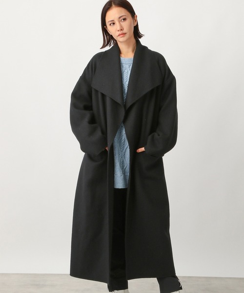 Ezick（エジック）の「リバーメルトンロングコート（ステンカラーコート・レディース・ホワイト/ブラック/カーキ・SMALL/MEDIUM）」の16枚目の写真