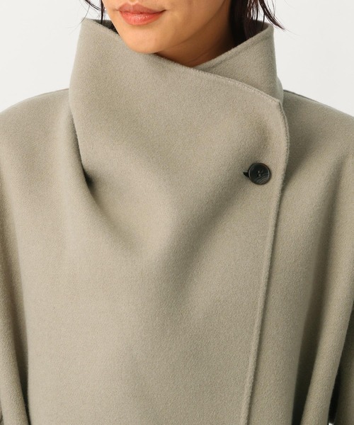 Ezick（エジック）の「リバーメルトンロングコート（ステンカラーコート・レディース・ホワイト/ブラック/カーキ・SMALL/MEDIUM）」の17枚目の写真