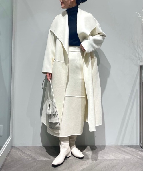 Ezick（エジック）の「リバーメルトンロングコート（ステンカラー