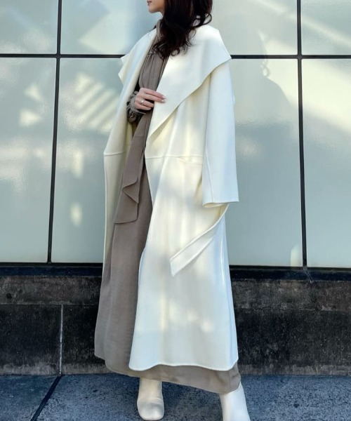 Ezick（エジック）の「リバーメルトンロングコート（ステンカラー