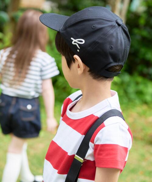 agnes b.（アニエスベー）の「キッズ ”b.”ロゴ 刺繍 キャップ（キャップ・キッズ・ブラック・UNI）」の4枚目の写真