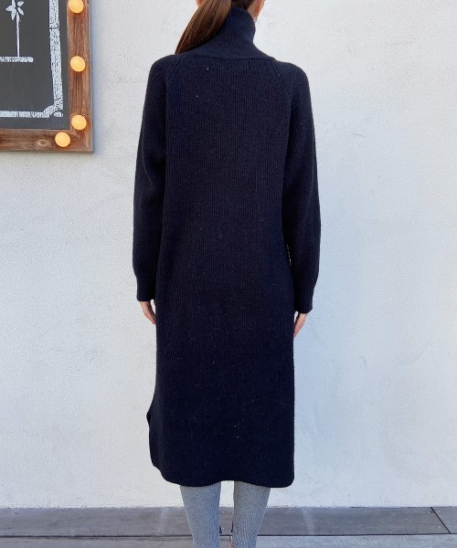ジップアップニットワンピース（ワンピース）｜esutoreja
