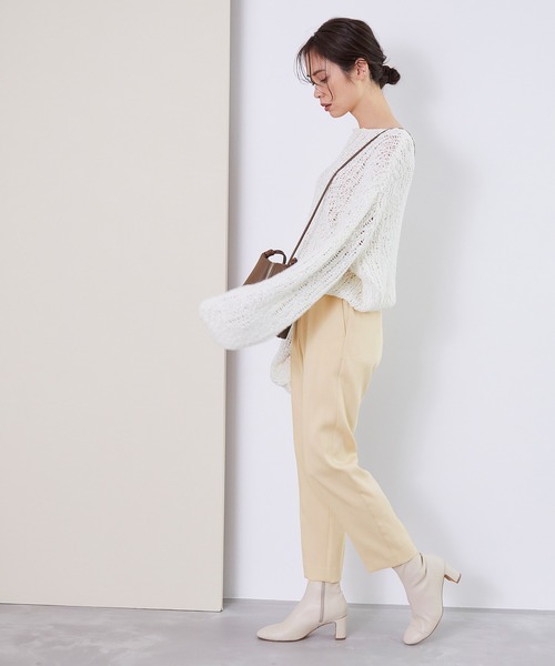 ROPE'(ロペ)の「ラチネドロストテーパードパンツ(その他パンツ・レディース・ホワイト/ブラック/パープル/ベージュ系その他・38/36)」の7枚目の写真