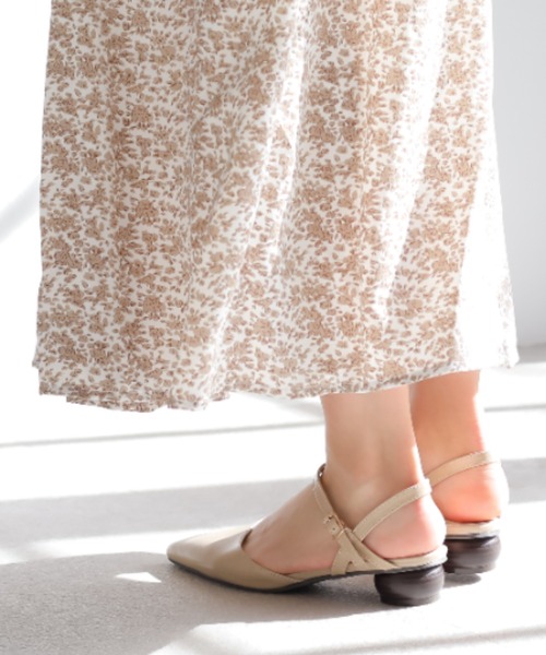 VIVIAN（ヴィヴィアン）の「ポインテッドトゥウッド柄ラウンドヒールストラップパンプス（パンプス・レディース・ブラック/ストーン/オリーブ×ブラック/ベージュ・LL/S/M/L）」の21枚目の写真