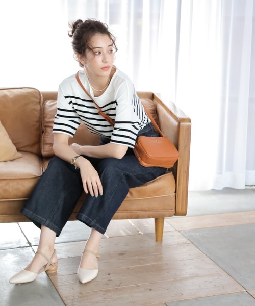 VIVIAN（ヴィヴィアン）の「ポインテッドトゥウッド柄ラウンドヒールストラップパンプス（パンプス・レディース・ブラック/ストーン/オリーブ×ブラック/ベージュ・LL/S/M/L）」の13枚目の写真