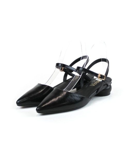 VIVIAN（ヴィヴィアン）の「ポインテッドトゥウッド柄ラウンドヒールストラップパンプス（パンプス・レディース・ブラック/ストーン/オリーブ×ブラック/ベージュ・LL/S/M/L）」の10枚目の写真