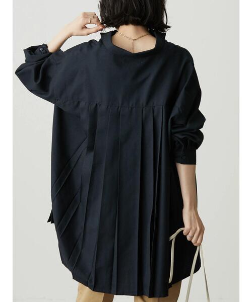 AMERICAN HOLIC(アメリカンホリック)の「バックプリーツシャツ(シャツ/ブラウス・レディース・チェック/ネイビー・L/M)」の7枚目の写真