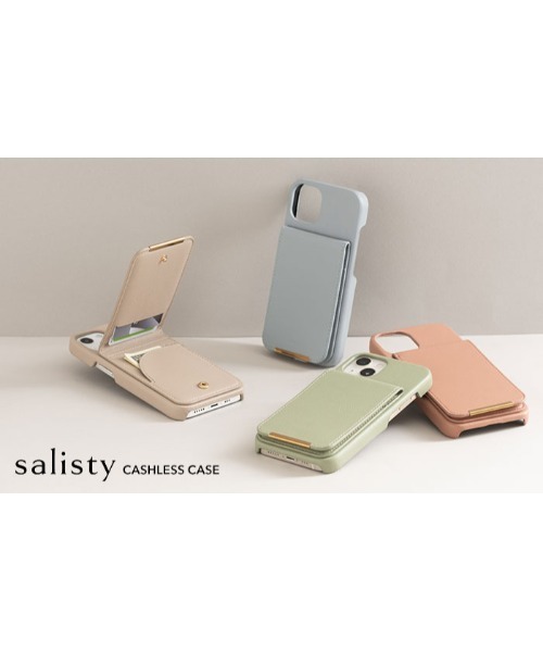 salisty（サリスティ）の「iPhone 15/15Pro/14/14Pro/1313Pro/8/7/SE(第2/第3世代) salisty サリスティ キャッシュレスケース slim スマホケース（スマホケース/カバー・レディース・セージグリーン/ブルーグレー/ピンクベージュ/グレイッシュベージュ/スモークグレー/ベージュ系その他/ダークブラウン・A/ 13/14R/ 14/7/8/ 15/15h）」の8枚目の写真