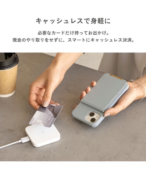 salisty（サリスティ）の「iPhone 15/15Pro/14/14Pro/1313Pro/8/7/SE(第2/第3世代) salisty サリスティ キャッシュレスケース slim スマホケース（スマホケース/カバー・レディース・セージグリーン/ブルーグレー/ピンクベージュ/グレイッシュベージュ/スモークグレー/ベージュ系その他/ダークブラウン・A/ 13/14R/ 14/7/8/ 15/15h）」の11枚目の写真