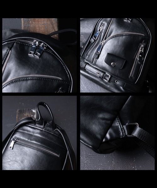 BLACK JACKALL CROWN(ブラックジャッカルクラウン)の「BLACK JACKALL CROWN ライダース デコレーション ミニリュック(バックパック/リュック・レディース・ブラック・FREE)」の4枚目の写真