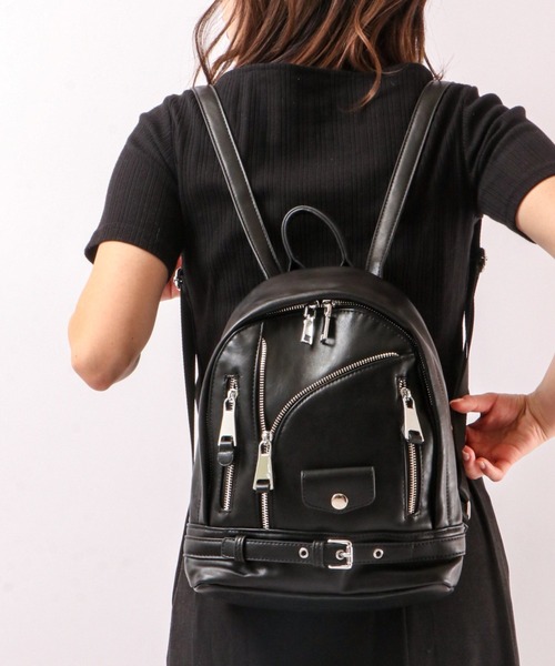 BLACK JACKALL CROWN(ブラックジャッカルクラウン)の「BLACK JACKALL CROWN ライダース デコレーション ミニリュック(バックパック/リュック・レディース・ブラック・FREE)」の15枚目の写真