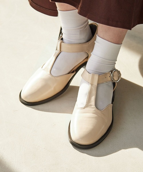 Heather(ヘザー)の「Tストラップシューズ 263830(ドレスシューズ・レディース・ブラック/アイボリー・M/L)」の15枚目の写真