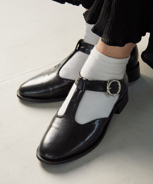 Heather(ヘザー)の「Tストラップシューズ 263830(ドレスシューズ・レディース・ブラック/アイボリー・M/L)」の13枚目の写真