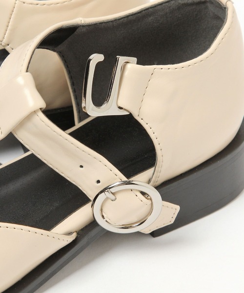 Heather(ヘザー)の「Tストラップシューズ 263830(ドレスシューズ・レディース・ブラック/アイボリー・M/L)」の3枚目の写真