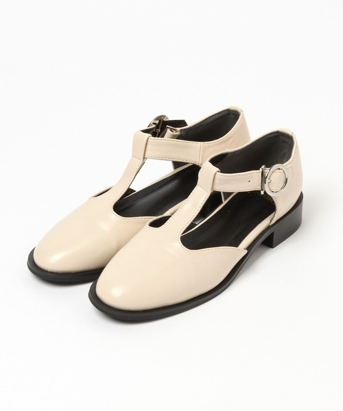 Heather(ヘザー)の「Tストラップシューズ 263830(ドレスシューズ・レディース・ブラック/アイボリー・M/L)」の18枚目の写真
