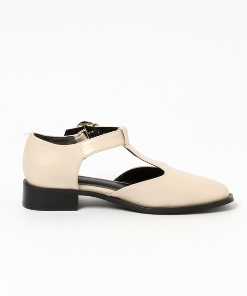 Heather(ヘザー)の「Tストラップシューズ 263830(ドレスシューズ・レディース・ブラック/アイボリー・M/L)」の6枚目の写真