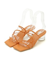 fray id クリアストライプサンダル Amazon | [フレイ アイディー] クリアヒールストラップサンダル