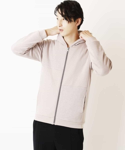 MK MICHEL KLEIN HOMME (エムケーミッシェルクランオム)の「切り替えデザインパーカー(パーカー・メンズ・ネイビー/ライトパープル/モカ・51/48/46)」の14枚目の写真