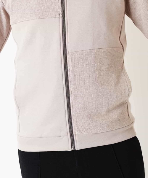 MK MICHEL KLEIN HOMME (エムケーミッシェルクランオム)の「切り替えデザインパーカー(パーカー・メンズ・ネイビー/ライトパープル/モカ・51/48/46)」の22枚目の写真