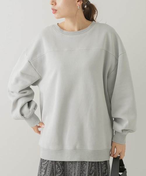 URBAN RESEARCH Sonny Label（アーバンリサーチサニーレーベル）の「VintageBoyslikeスウェットプルオーバー（スウェット・レディース・チャコールグレー/ライトグレー/ピンク・FREE）」の2枚目の写真