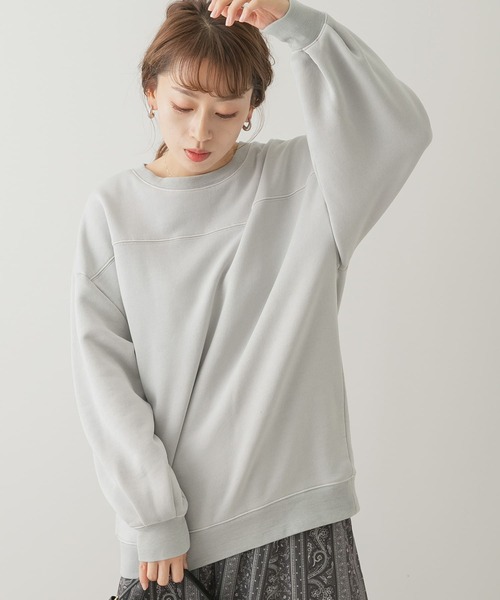 URBAN RESEARCH Sonny Label（アーバンリサーチサニーレーベル）の「VintageBoyslikeスウェットプルオーバー（スウェット・レディース・チャコールグレー/ライトグレー/ピンク・FREE）」の5枚目の写真