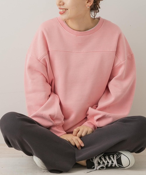 URBAN RESEARCH Sonny Label（アーバンリサーチサニーレーベル）の「VintageBoyslikeスウェットプルオーバー（スウェット・レディース・チャコールグレー/ライトグレー/ピンク・FREE）」の4枚目の写真