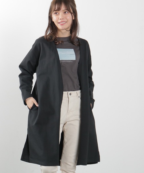 Honeys（ハニーズ）の「トッパーカーデ（カーディガン/ボレロ・レディース・グリーン系その他/ブラック/ベージュ/ネイビー/杢グレー・M/LL/L）」の7枚目の写真