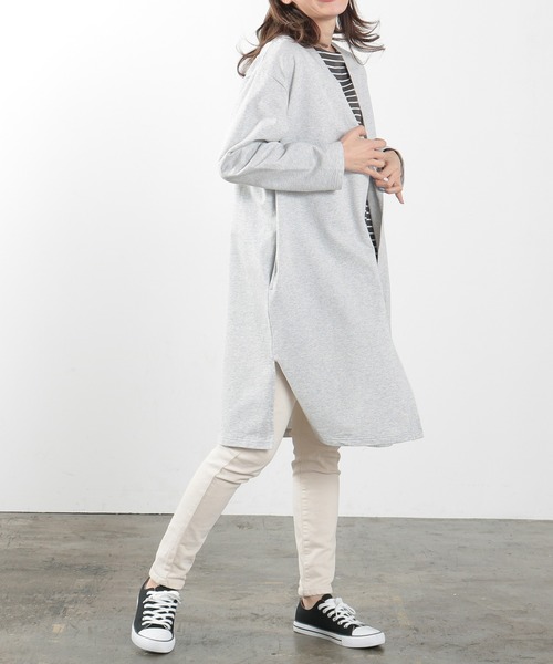 Honeys（ハニーズ）の「トッパーカーデ（カーディガン/ボレロ・レディース・グリーン系その他/ブラック/ベージュ/ネイビー/杢グレー・M/LL/L）」の9枚目の写真