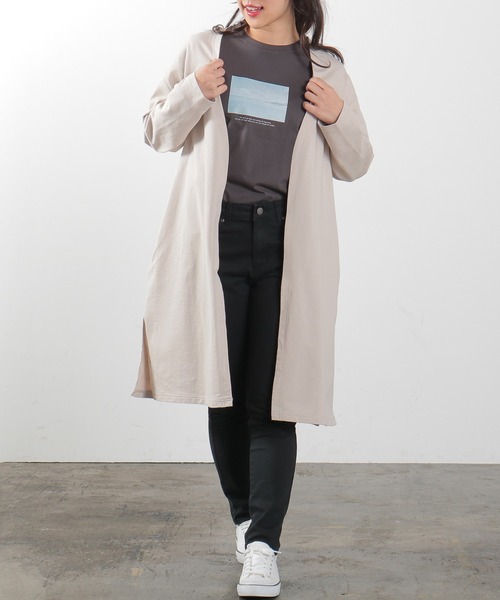 Honeys（ハニーズ）の「トッパーカーデ（カーディガン/ボレロ・レディース・グリーン系その他/ブラック/ベージュ/ネイビー/杢グレー・M/LL/L）」の13枚目の写真