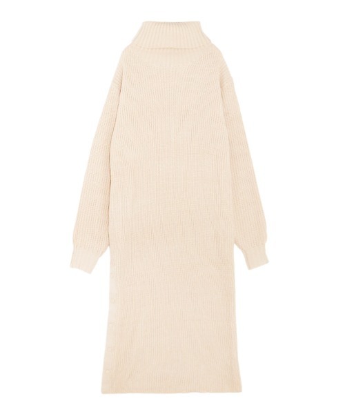 ACYM（アシーム）の「Turtle neck long knit ワンピース（ワンピース・レディース・ブラック/ベージュ・FREE）」の8枚目の写真