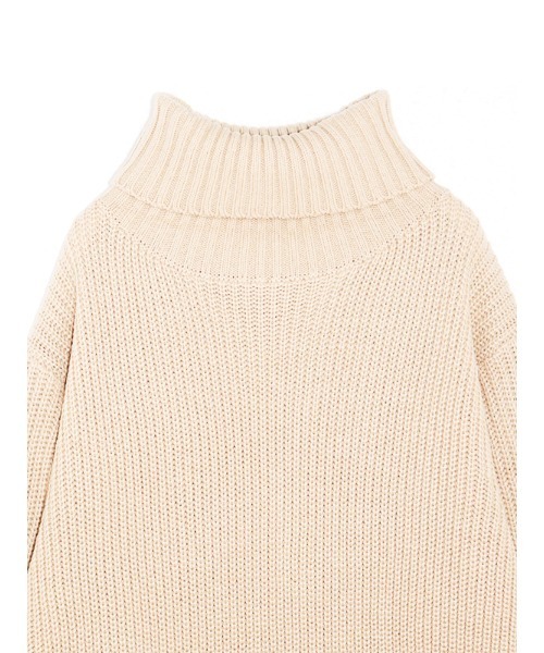 ACYM（アシーム）の「Turtle neck long knit ワンピース（ワンピース・レディース・ブラック/ベージュ・FREE）」の9枚目の写真