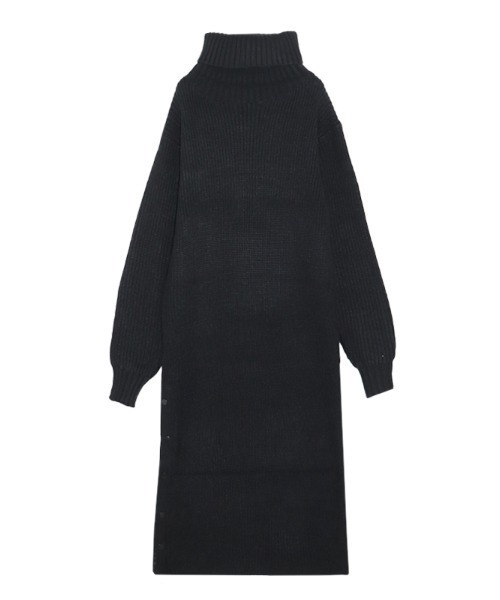 ACYM（アシーム）の「Turtle neck long knit ワンピース（ワンピース・レディース・ブラック/ベージュ・FREE）」の7枚目の写真