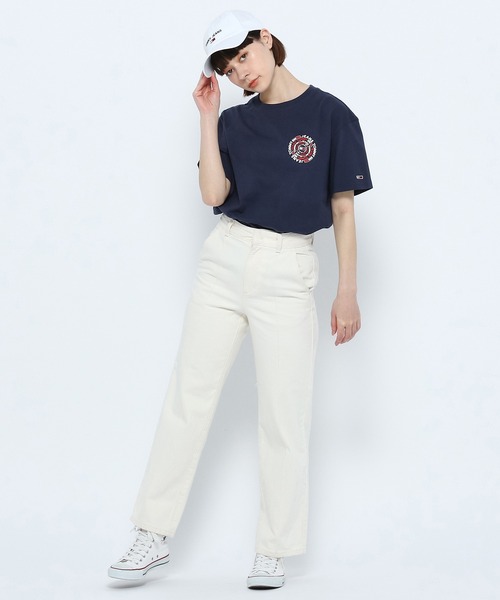 tommy jeans（トミー ジーンズ）の「サーキュラーロゴグラフィックTシャツ（Tシャツ/カットソー・メンズ・ホワイト/ネイビー・SMALL/MEDIUM/LARGE/X-LARGE）」の12枚目の写真