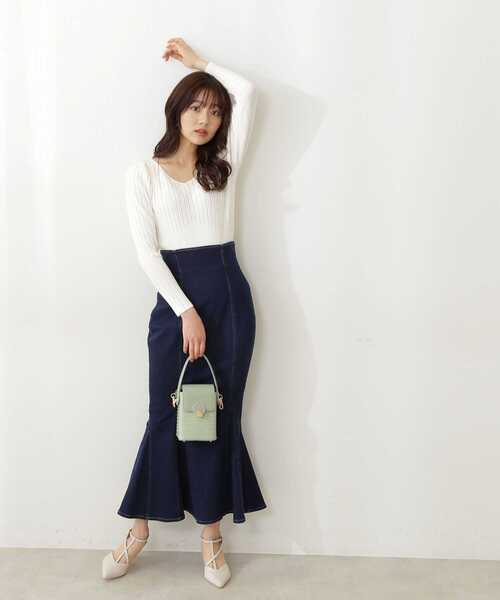 PROPORTION BODY DRESSING（プロポーションボディドレッシング）の「パフスリーブデコルテニット / 1212170205（ニット/セーター・レディース・ブルー/ホワイト系その他/パープル系その他・SMALL/MEDIUM）」の11枚目の写真